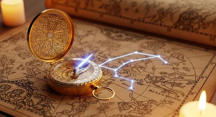 A photorealistic mystical meditation scene. A glowing translucent human silhouette with a vibrant purple, gold, and blue aura extending outwards from the figure interacts dynamically with a shadowy, dark energetic block situated near the root chakra, set against a subtle Eastern astrological symbols cosmos background.