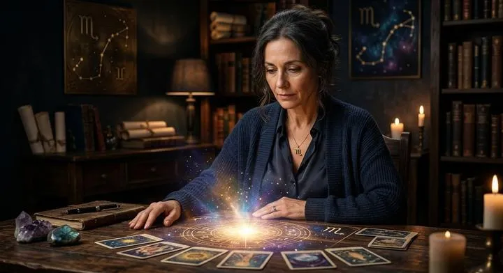 A deep and intense psychic reading session focusing on transformation and shadow work